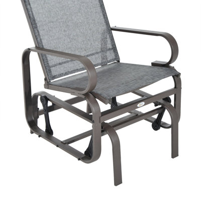 Chaise berçante pour cour arrière - ergonomique, eau, support de cou ergonomique gris pour patio, structure robuste,