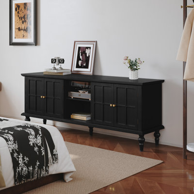66"TV Stand For Tvs Up To 75", Entertainment Center With Storage