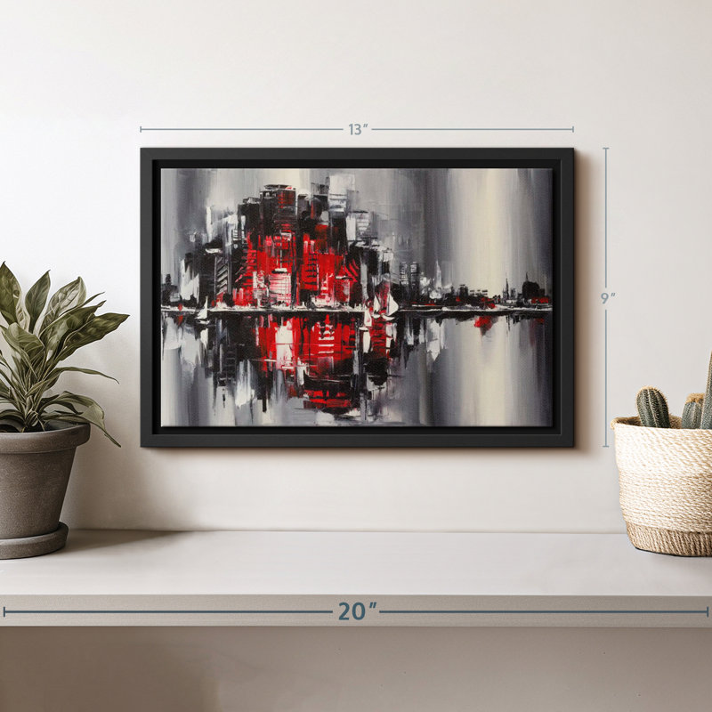 «Abstract Cityscape», reproduction sur toile, H 9 po x l 13 po
