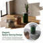 Ensemble de trois tables basses gigognes avec plateau en verre gris et tables d'appoint rondes en brun et vert, parfaites pour les salons et les bureaux-512421328