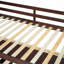 Lit mezzanine double avec 7 tiroirs, 2 tablettes et bureau - Espresso