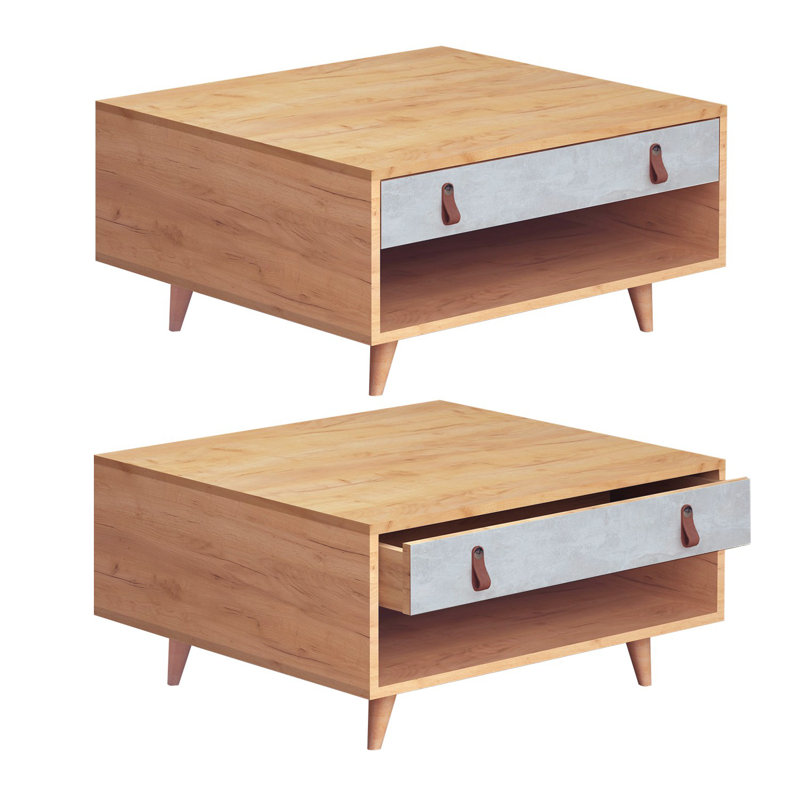 Table basse à 4 pieds avec rangement