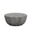 Table basse d'extérieur moderne imperméable de 35,43 po avec finition en ciment Mgo pour patio, jardin, cour et salon, fini gris résistant aux intempéries