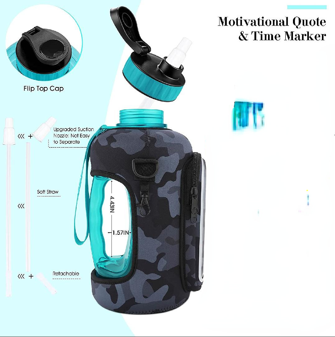 Aqua Gloss 64oz Wide Mouth Water Bottle