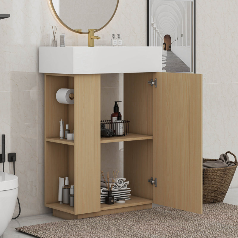 Meuble-lavabo 21,6 po avec lavabo en céramique