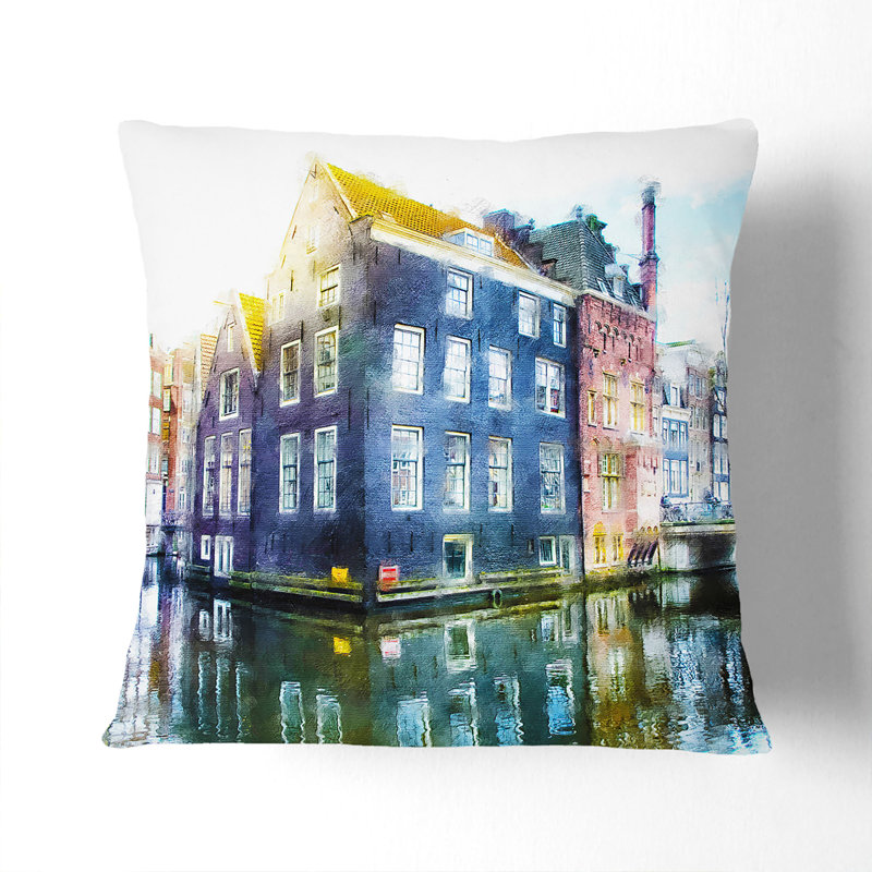 Square Throw Cushion, 40cm H x 40cm W x 15cm D