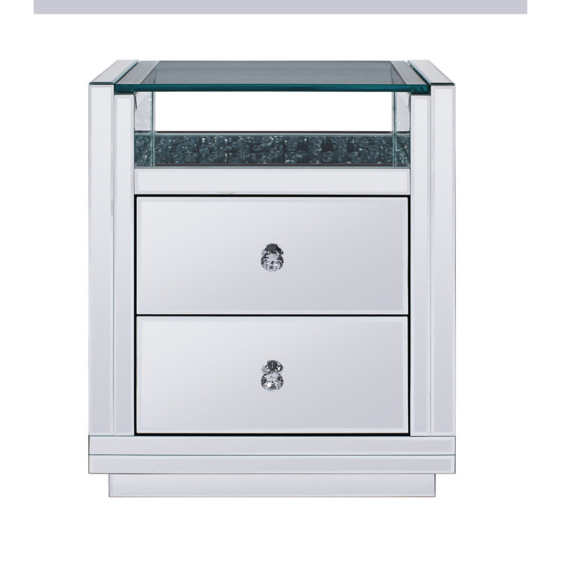 Airabelle 2 - Drawer Mirrored Nightstand