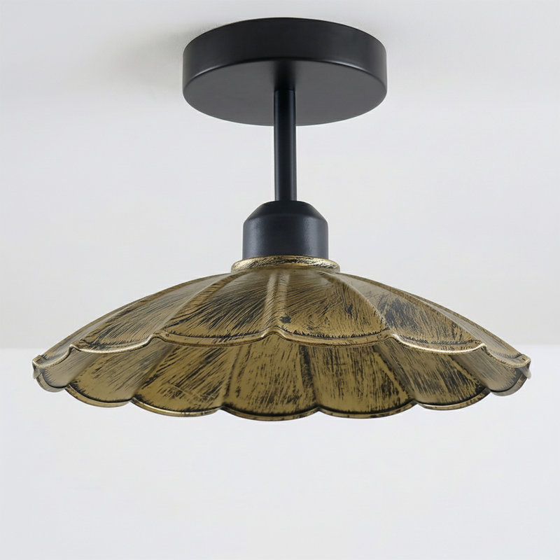 Semi Flush Mount, No, Brushed Brass