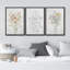 «Watercolor Botanical Floral Boho Wildflower Daisies», reproduction d'art sur toile encadrée 3 pièces-99077667-99077664