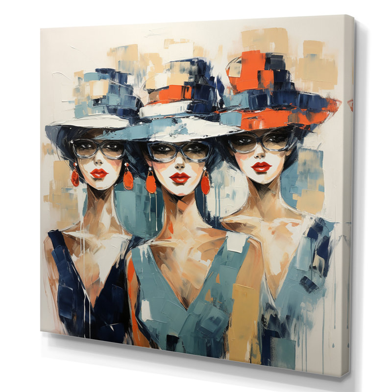 Collection Jamiqua Fashion Hats I - Imprimé, H 24 po x l 24 po x P 1 po, Toile tendue
