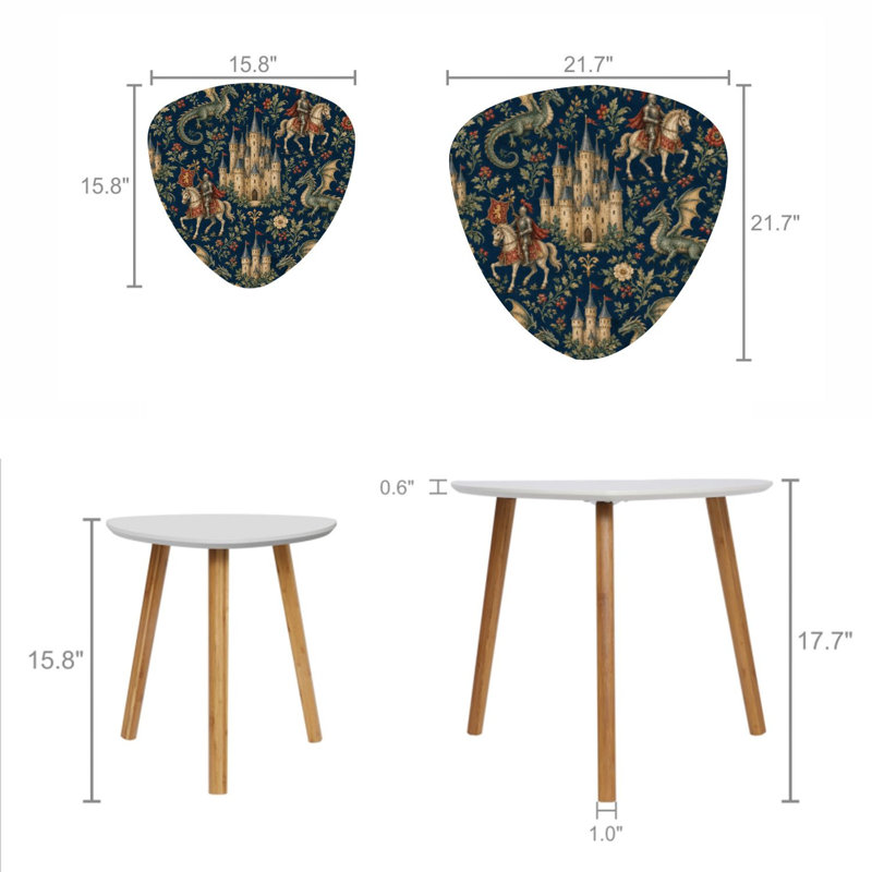 Ensemble de 2 tables basses gigognes Triangle