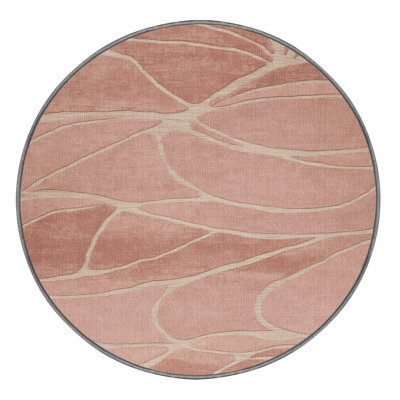 Machine Washable Abstract Brown Area Rug