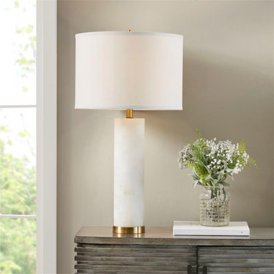 Lampe de table en albâtre