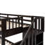 Lit superposé avec escalier avec rangement et garde-corps-887358182