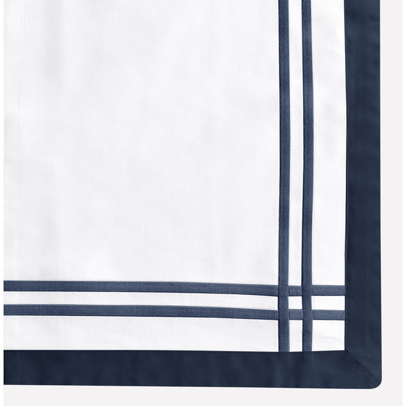 Sinfonia Duvet Cover, King Duvet Cover, White/Dark Blue