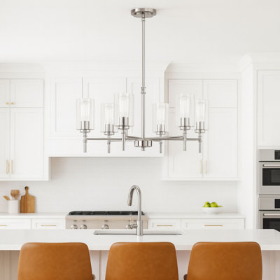 Lustre à 6 lumières de 26,38 po de largeur Wexton