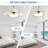 36" Invisible 3-Blade Retractable Ceiling Fan with LED Light and Remote Control-882253741