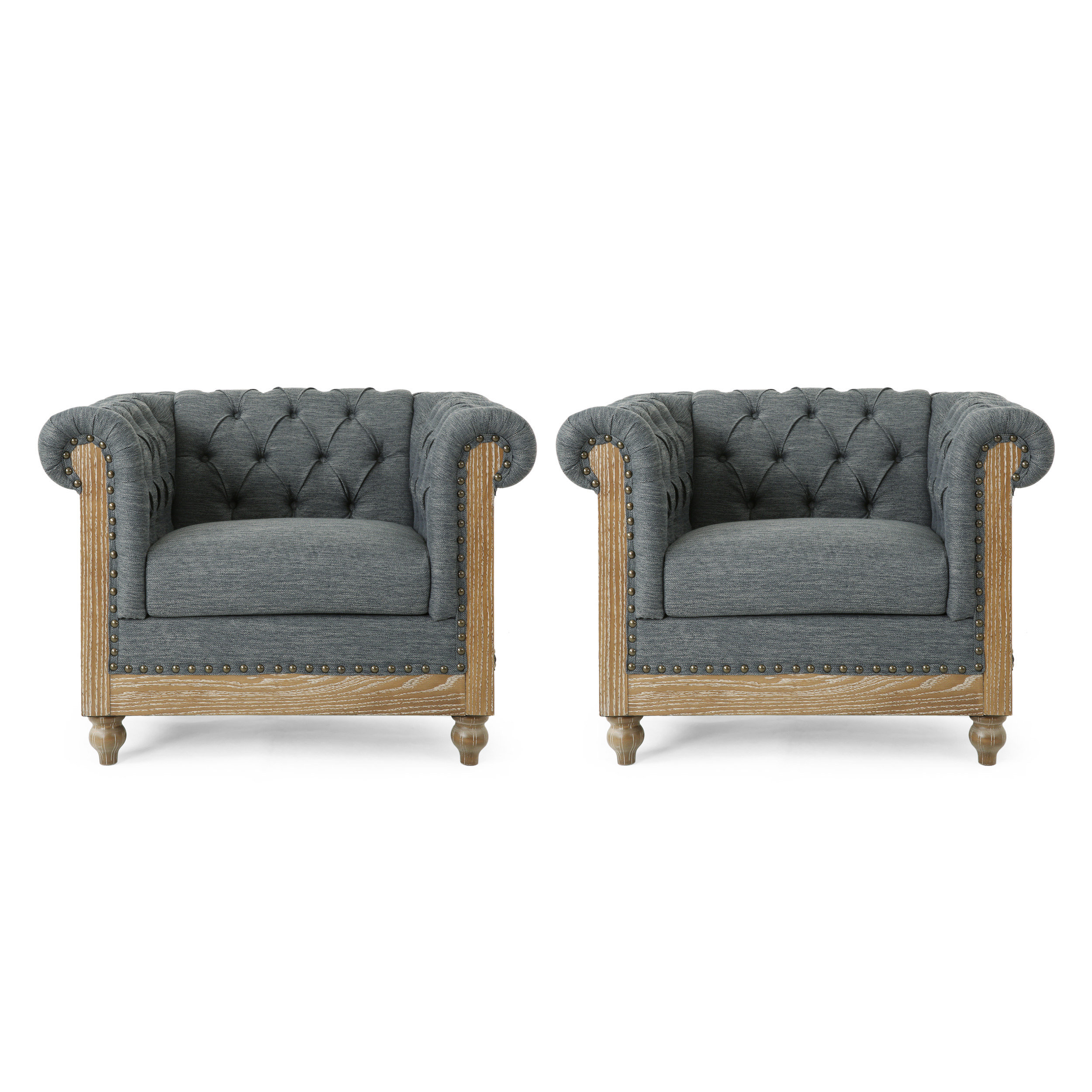 Christopher Knight Home Kessler 39'' Wide Tufted Chesterfield Chair & Reviews | Wayfair
