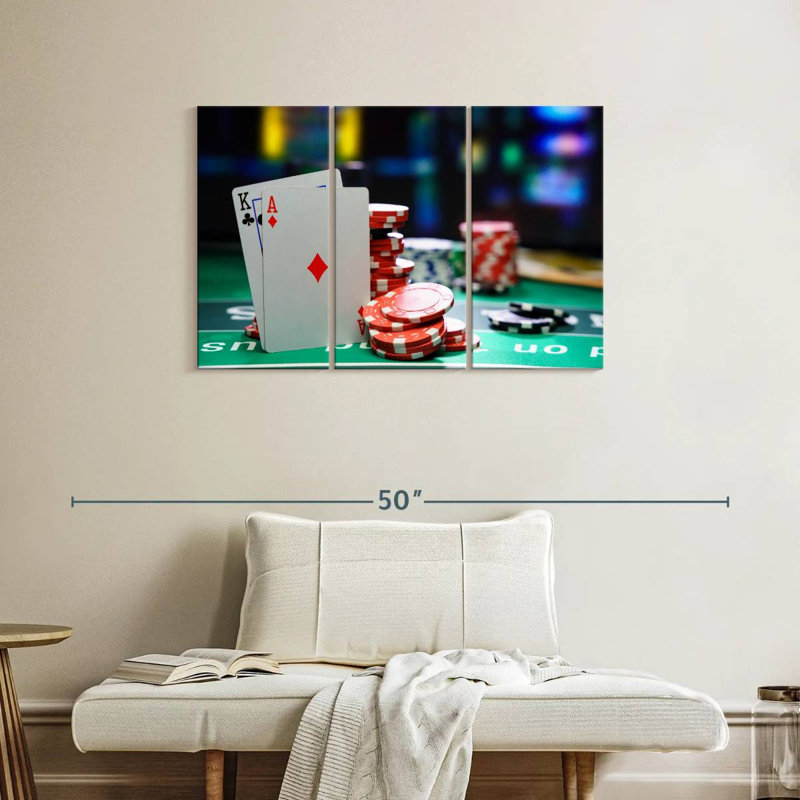 Senne Casino Game Table, 24" H x 38" W