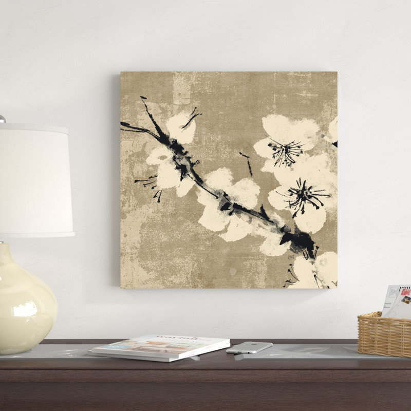 " Plum Blossom II Neutral " by Chris Paschke Painting Print, 20" H x 20" W x 1.25" D