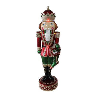 Indoor/Outdoor Musical Christmas Nutcracker with LED Lights