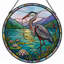 Panneau de vitrail 12 "H Herons Lake-16249596