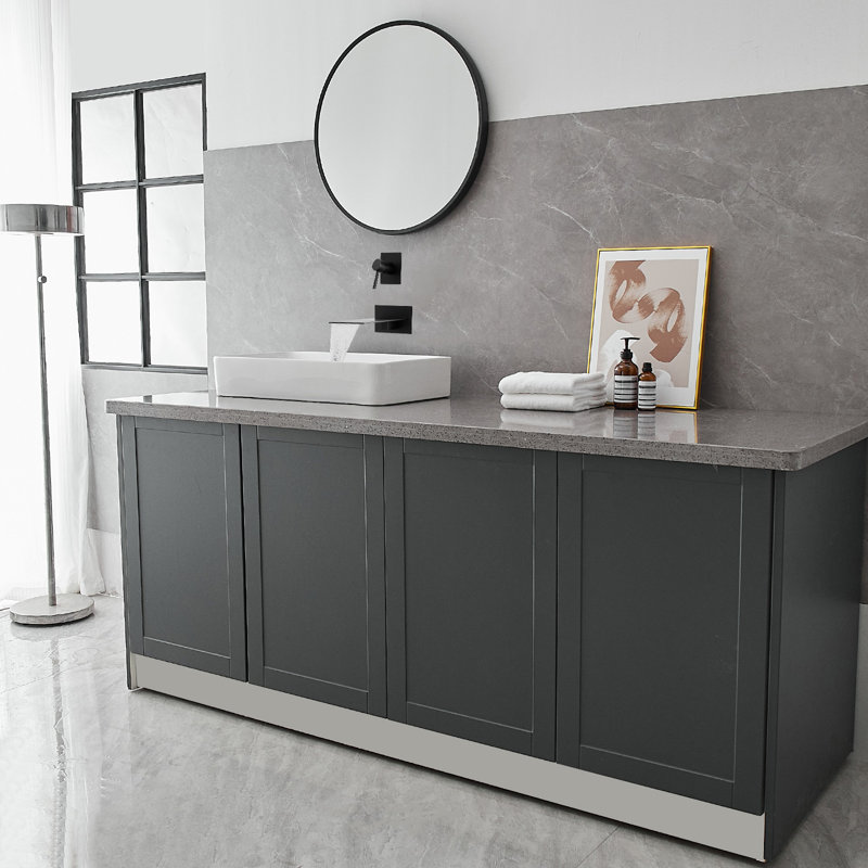 Robinet de salle de bain mural, Noir mat
