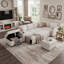 Canapé-lit modulaire en L 84,7 po Chenille-1061527199