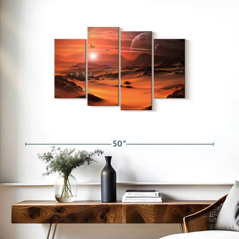 Kelan Sci Fi Alien Planet, 22" H x 36" W