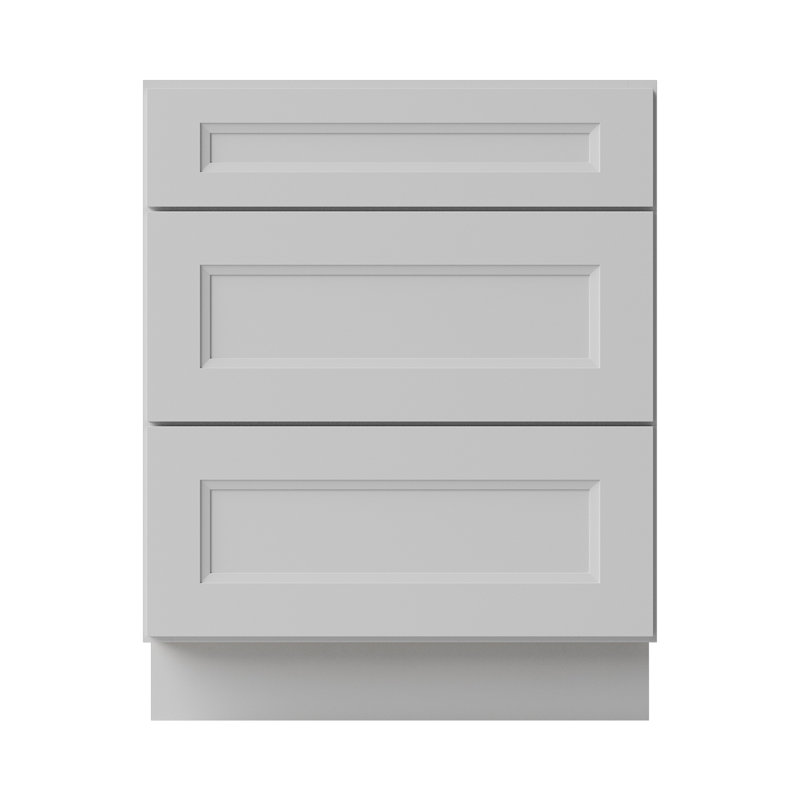 Armoire de cuisine en bois massif prête à assembler, 27", Blanc Newport