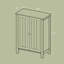 Armoire de rangement autoportante avec tablettes réglables H 31,4 po Laken-564189250