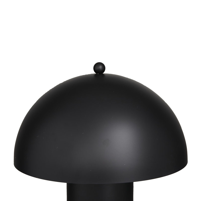 Metal Accent Lamp with Dome Shade, 21.90" H x 13.80" W x 13.70" D, Black