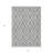 3' X 5' Gray And Ivory Geometric Washable Indoor Outdoor Area Rug
