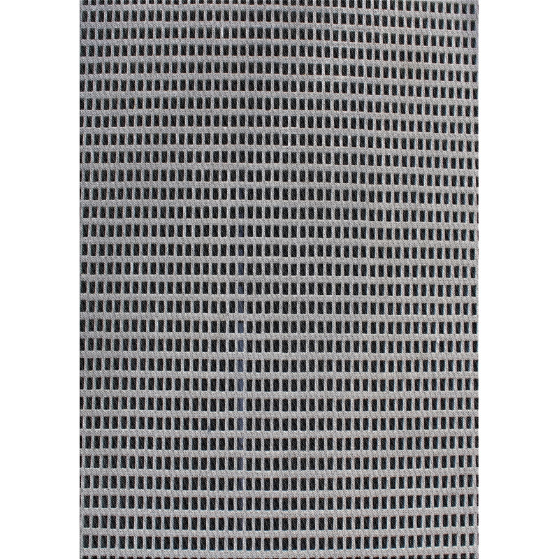 Tapis noir/gris à motifs Tisbury, Rectangle 7 pi x 9 pi