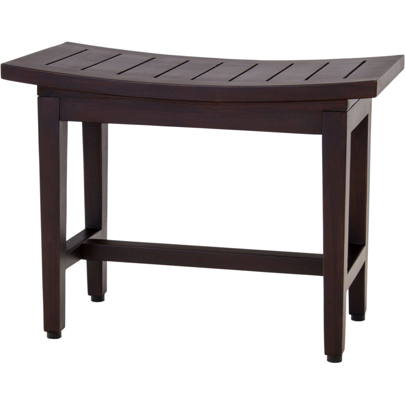 Maluku™ Lotus Patented Mocha Shield Teak Shower Bench
