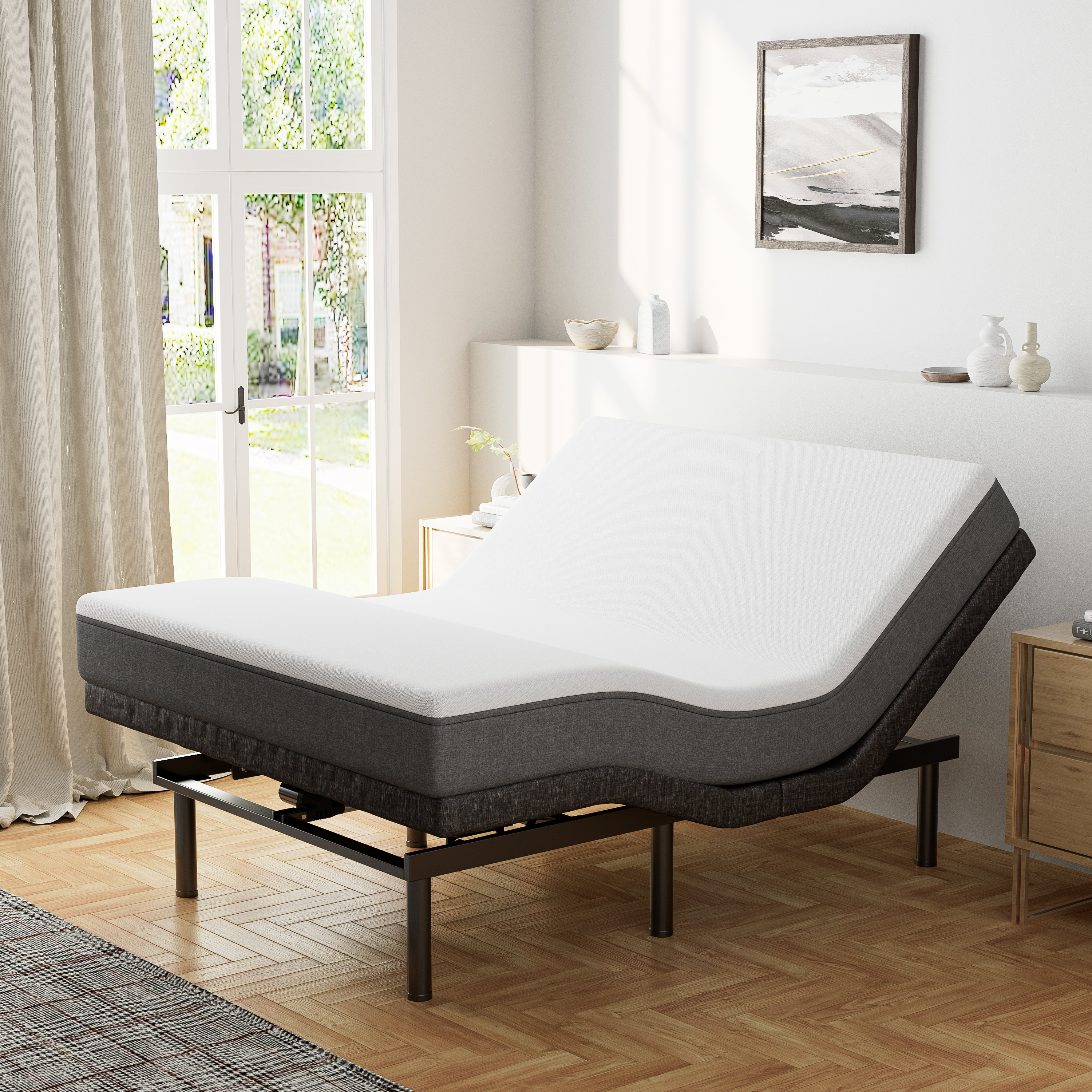 Kira Massaging Zero Gravity Adjustable Bed with Wireless Remote