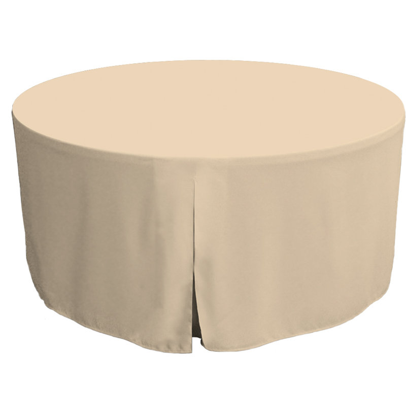 Tablevogue Round Table Cover, Natural, 60" L x 60" W