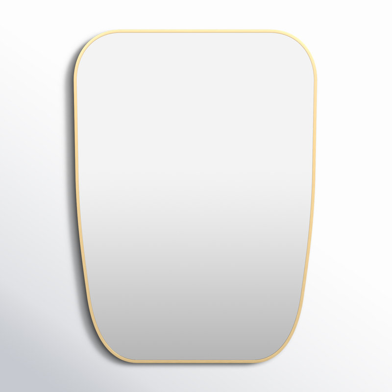 Sirona Metal Asymmetrical Wall Mirror, Gold