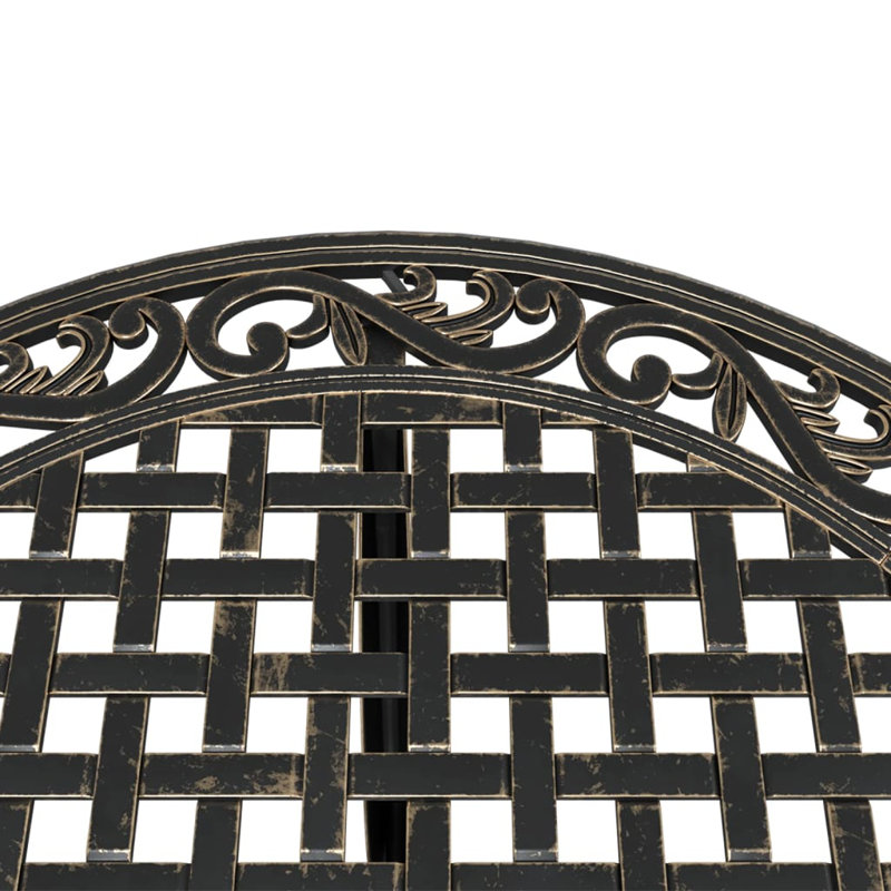 5 Piece Garden Dining Set Cast Aluminium, Bronze