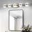 5 Bulb Led Bathroom Vanity - Modern Frosted Glass Shades In Brushed Gold, Wall Mounted Decorative Fixture For Bedroom And Living Room Design With Champagne Bathroom, Mirror Cabinets Space-999922035