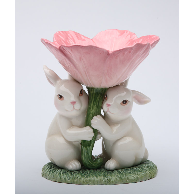 Petit chandelier en céramique Bunnies Flower