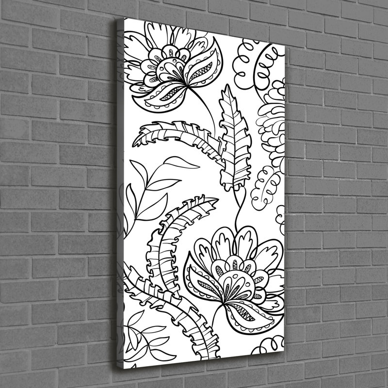 Zentangle Background - Wrapped Canvas Print, 120cm H x 60cm W