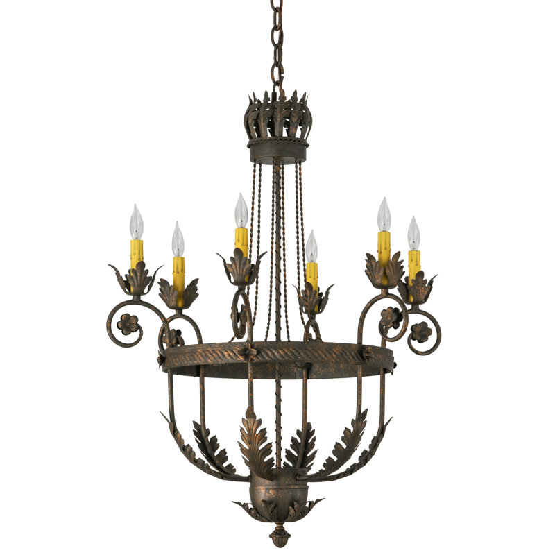 Greenbriar Oak 6 - Light Chandelier