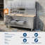 Coffre à outils 72 po en acier inoxydable robuste - 15 tiroirs verrouillables, doublures de tiroir et roulettes - Armoire de rangement mobile pour garage, atelier ou cuisine