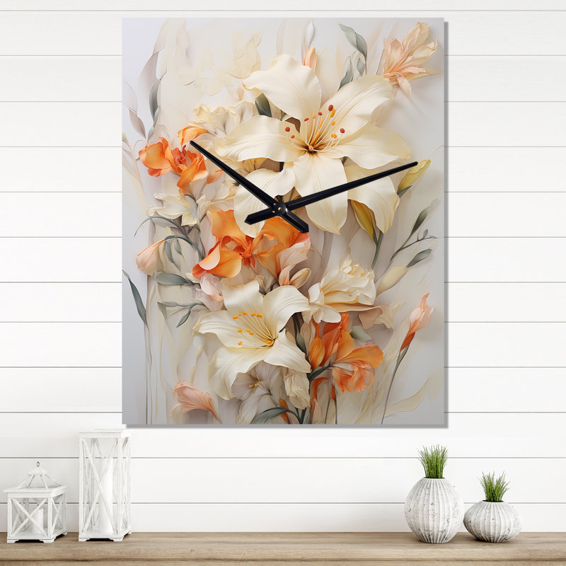 Horloge murale moderne Colesha - Plants, Petit