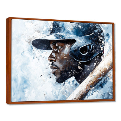 Profil de joueur de baseball - Art mural de baseball sport