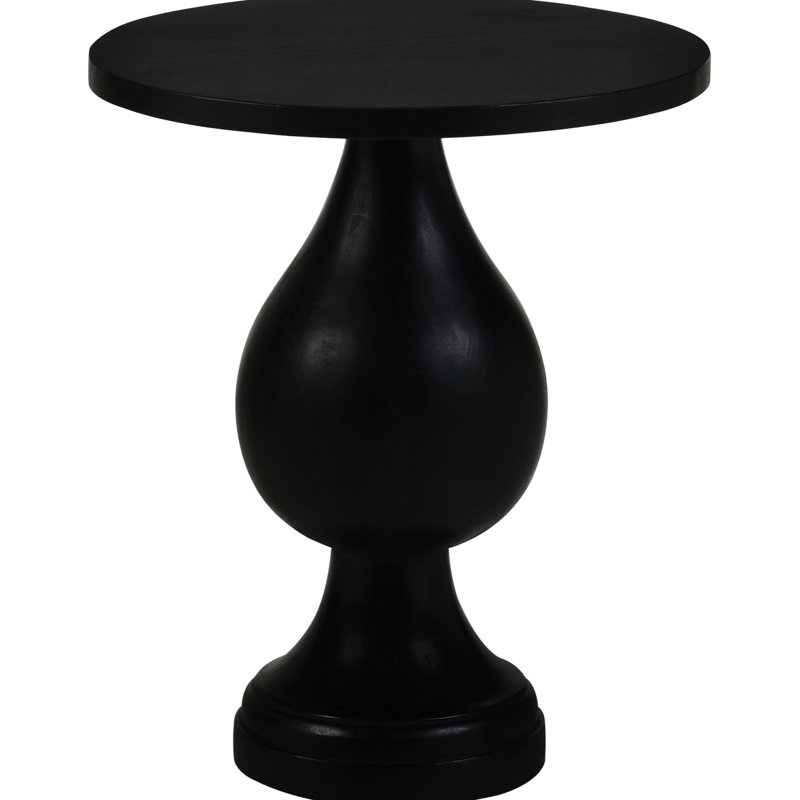 Table en bois de manguier teinté noir