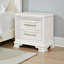 Table de chevet avec USB, blanc crème