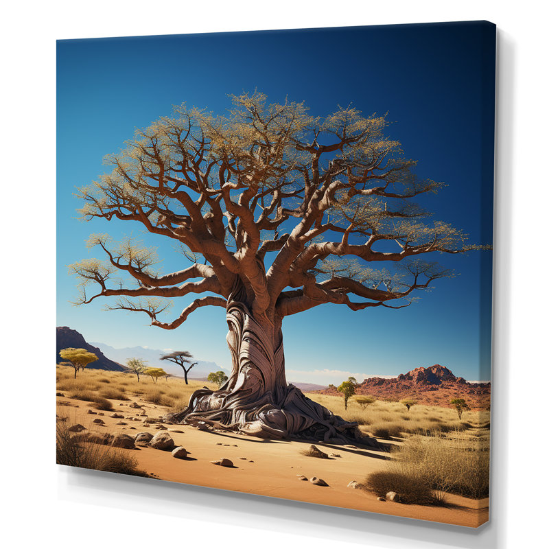 " Celestial Baobab Tree Photo ", 24" H x 24" W x 1" D, Wrapped Canvas