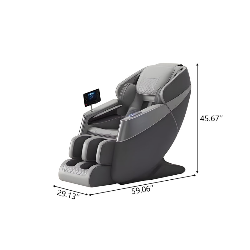 Fauteuil de massage électrique multifonctionnel ergonomique gris